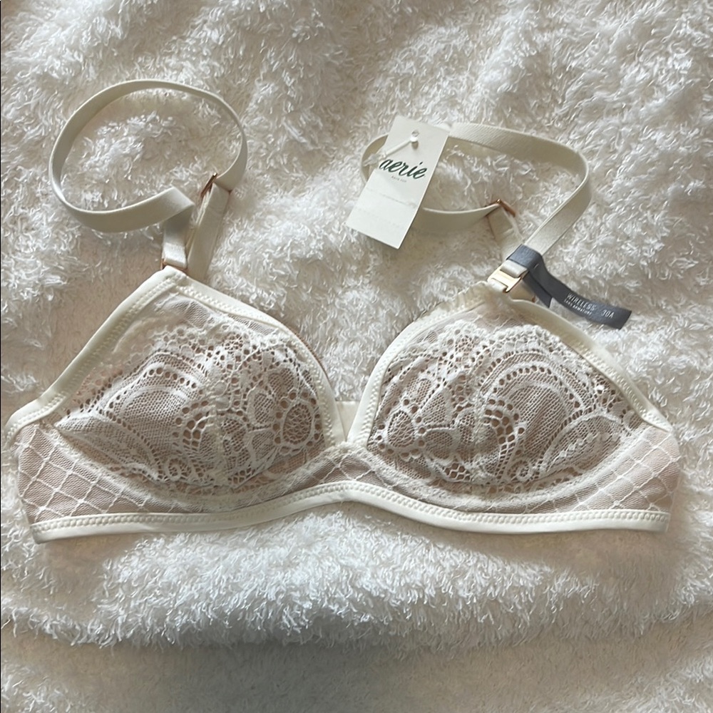 Aerie Cream Lace Bralette